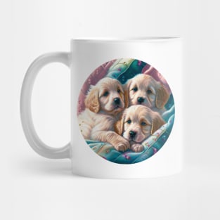 Pastel Puppies Quilted Pattern Mug